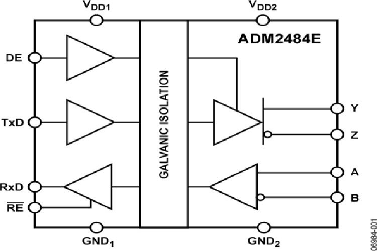 ADM2484EBRWZ